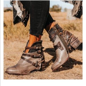 Free bird crue gray booties size 9